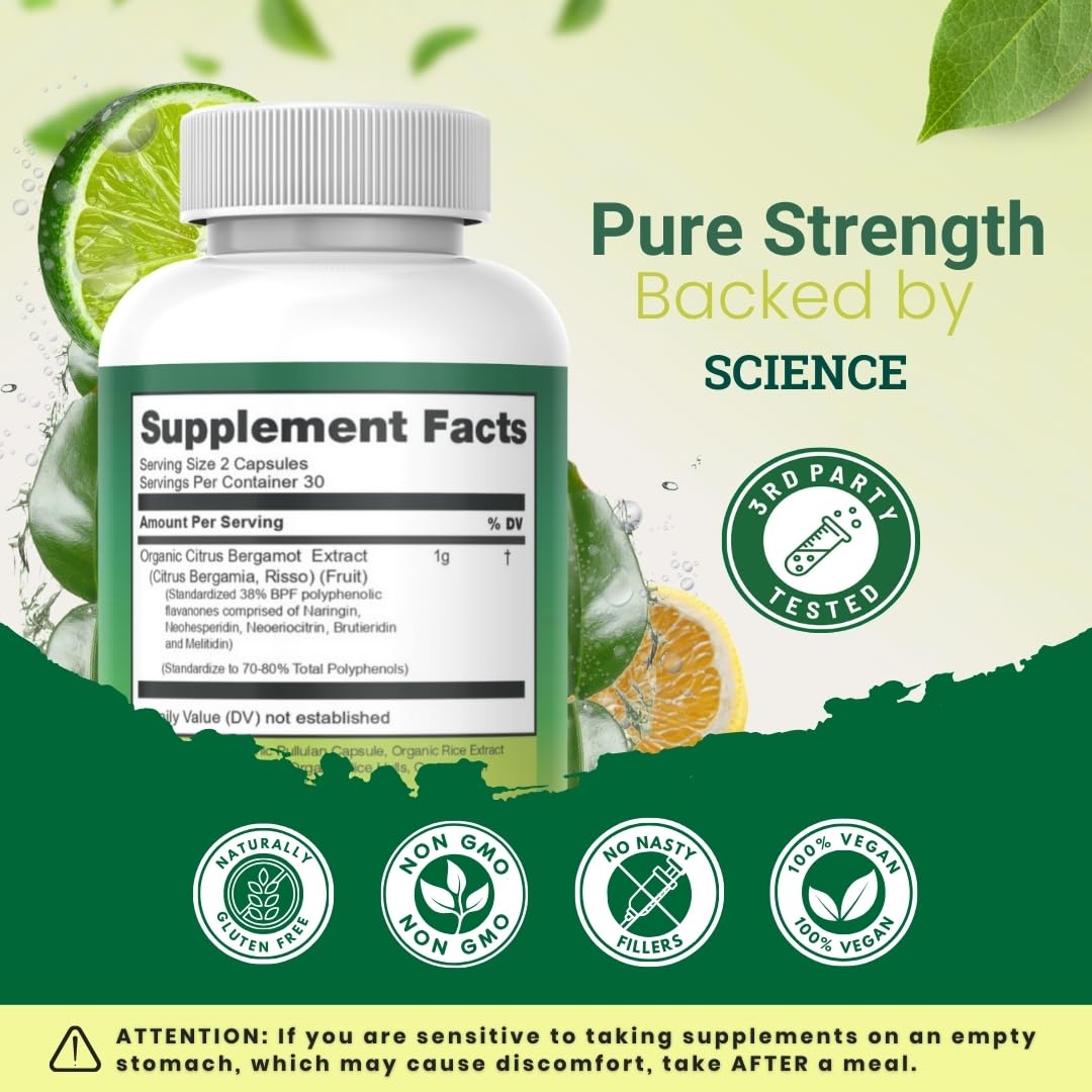 Vue du produit Citrus Bergamot Bio, emballage et capsules