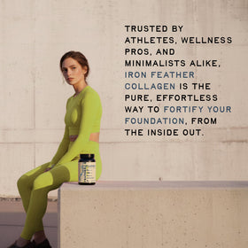 Vue du produit de poudre de collagène CleanForm Nutrition avec une cuillère