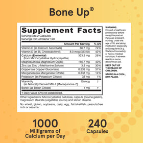 Vue du produit Jarrow Formulas BoneUp avec une main
