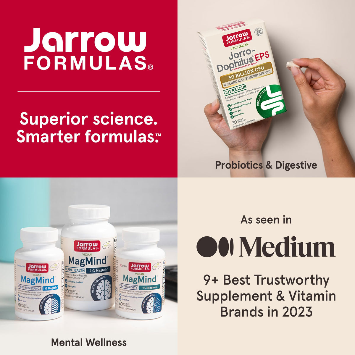 Vue du produit Jarrow Formulas Methyl B-12 500mcg en main