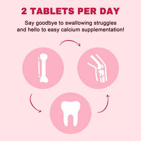 Vue inférieure des comprimés LUCNVEM calcium citrate