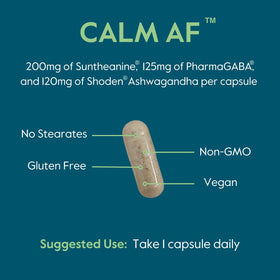Vue latérale de BESTVITE Calm AF avec dosage