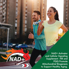 Vue latérale de l'Activateur NAD+ 300mg avec PQQ
