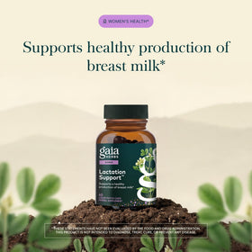 Vue latérale de l'emballage de Gaia Herbs Soutien à l'Allaitement