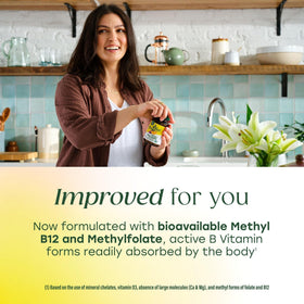 Vue latérale de l'emballage de MegaFood Multivitamine Femme