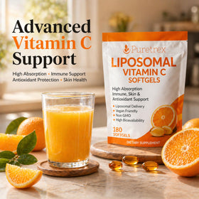 Vue latérale de l'emballage de Vitamine C PURETREX