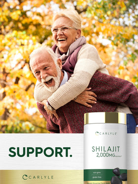 Vue latérale de l'emballage des capsules de Shilajit Carlyle
