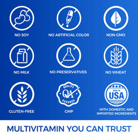 Vue latérale de l'emballage des multivitamines Ultra 360 pour Hommes
