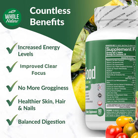 Vue latérale de l'emballage des multivitamines Whole Nature