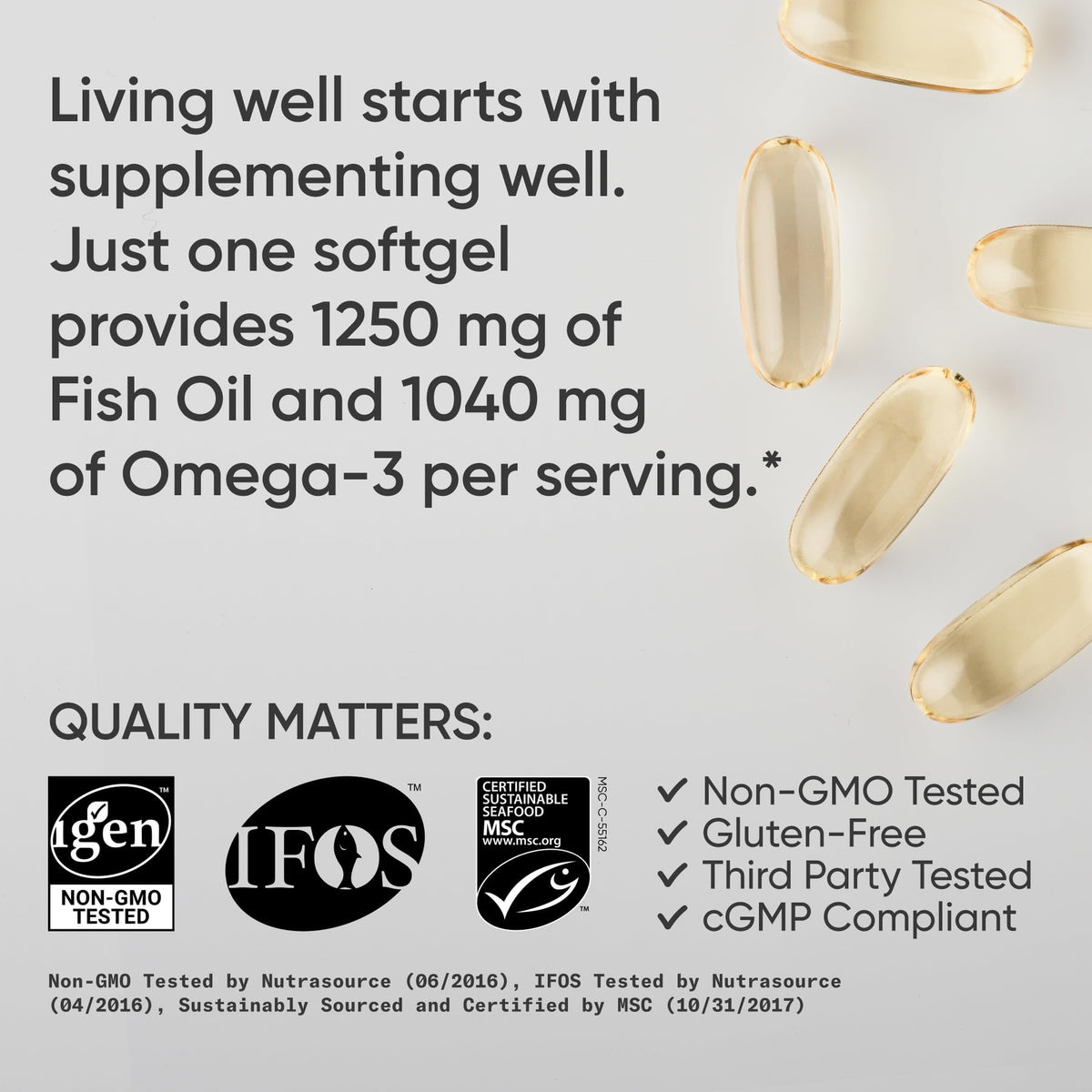 Vue latérale de la boîte d'Omega-3 Sports Research