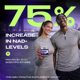 Vue latérale de la boîte de capsules NMN PURE HEALTH MAX