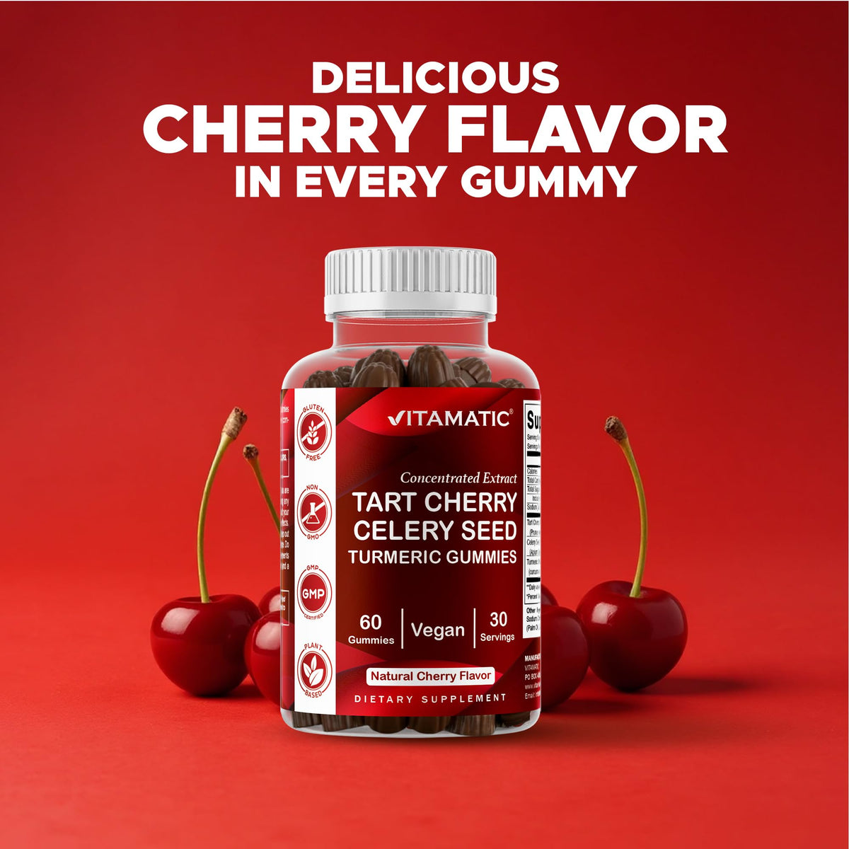 Vue latérale de la boîte de gummies Vitamatic