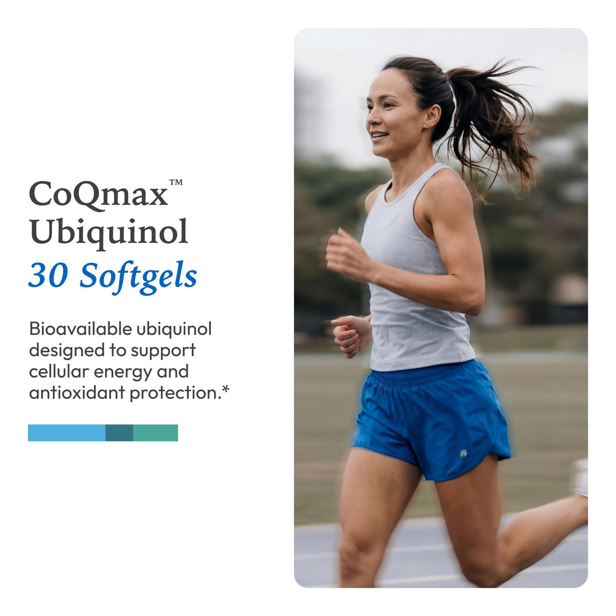 Vue latérale de la boîte XYMOGEN CoQmax Ubiquinol