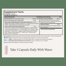 Vue latérale de la bouteille de Dynamic Biotics+ pour Femmes