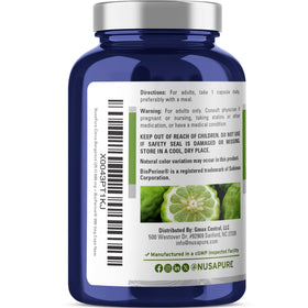 Vue latérale de la bouteille de NusaPure Citrus Bergamot 600mg