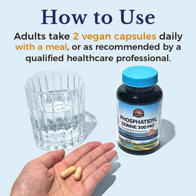 Vue latérale de la bouteille de Vitalitown Phosphatidylserine