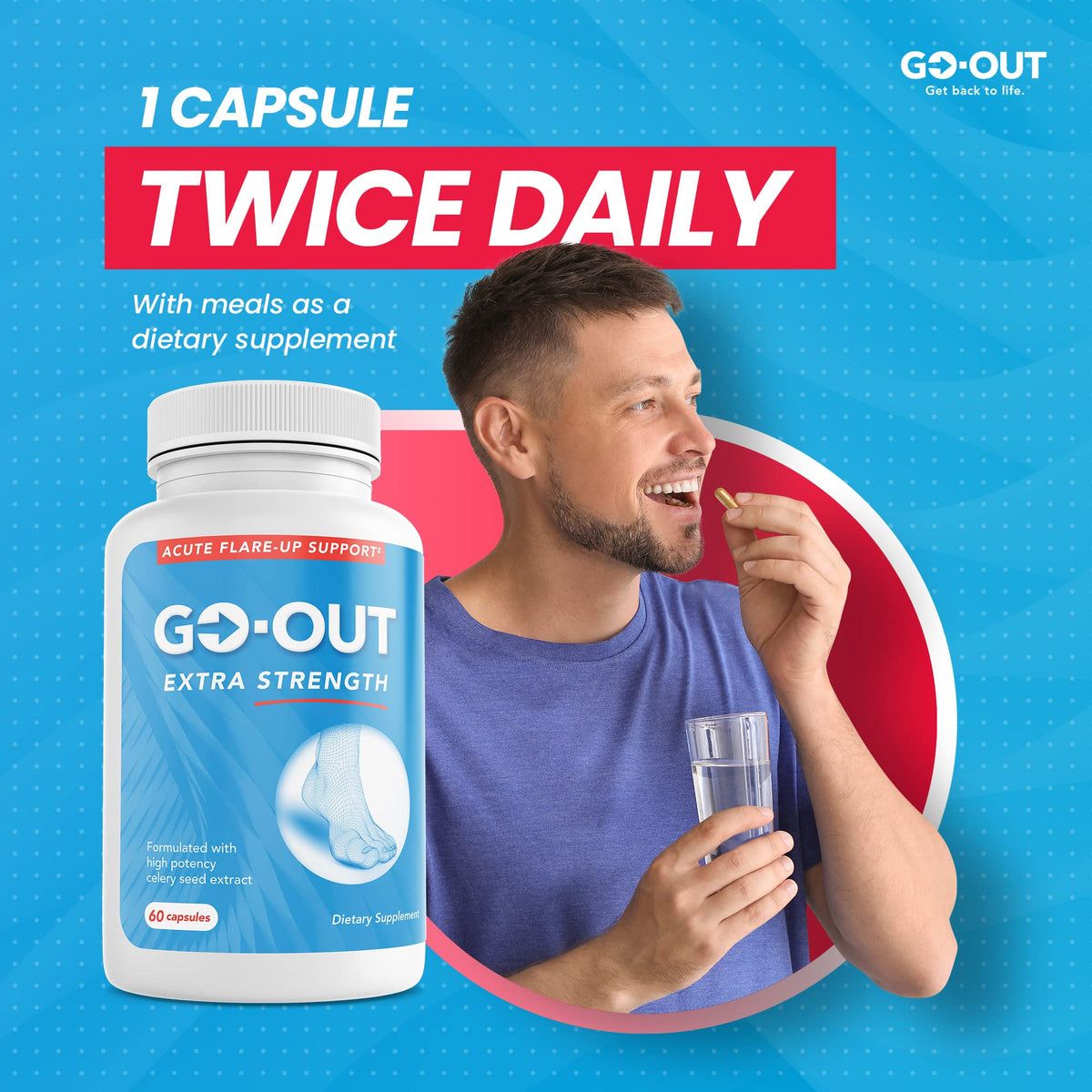 Vue latérale de Mt. Angel Vitamins Go Out Extra Force