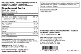 Vue latérale de SFI Health Hepatothera 60 capsules