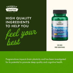 Vue latérale de Swanson Ultra Pregnenolone 50 mg 60 capsules