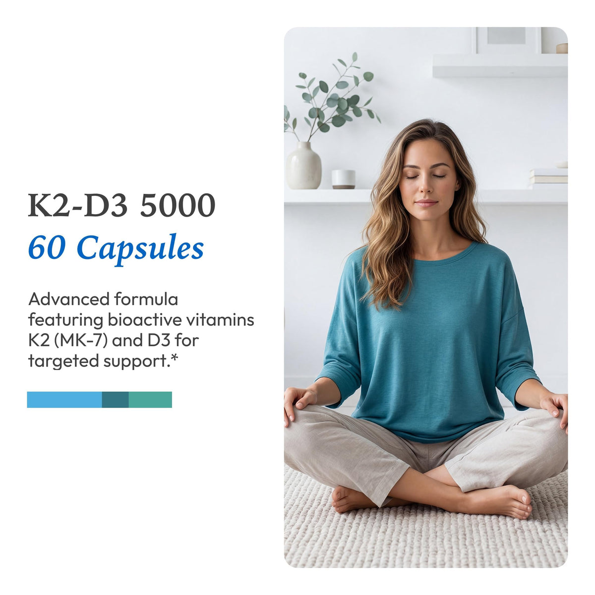 Vue latérale de XYMOGEN K2-D3 5000 Capsules
