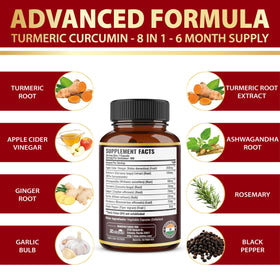 Vue latérale de Zolotus 7 en 1 Curcuma Vinaigre de Pomme