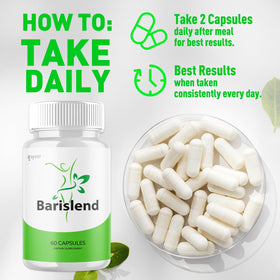 Vue latérale des capsules Barislend sur une table