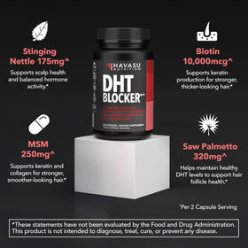 Vue latérale des capsules de Bloqueur de DHT HAVASU NUTRITION