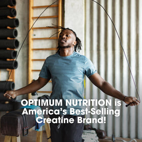 Vue latérale des capsules de créatine Optimum Nutrition