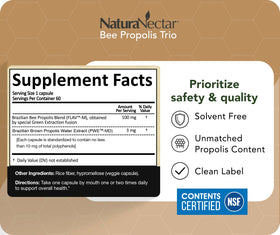 Vue latérale des Capsules de Propolis NaturaNectar