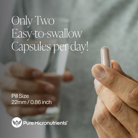 Vue latérale des capsules de Pure Micronutrients pour la prostate