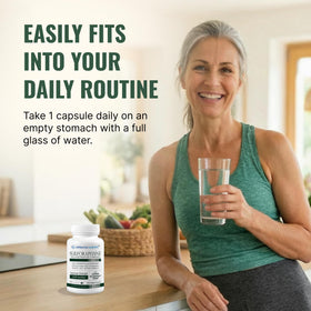 Vue latérale des capsules de sulforaphane Approved Science