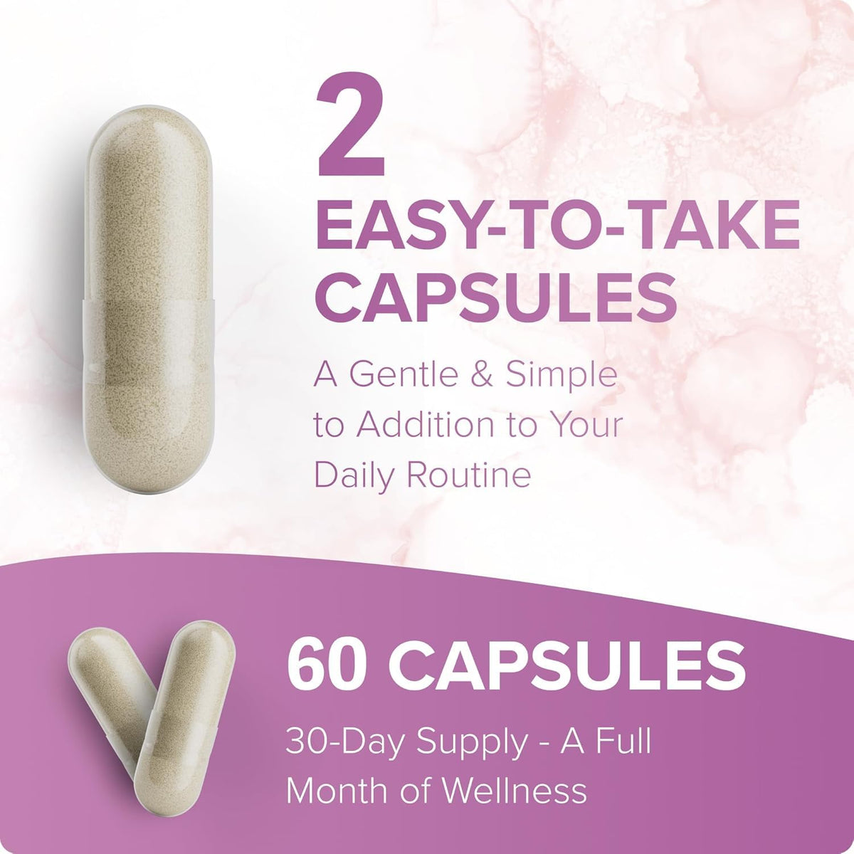 Vue latérale des capsules Rosabella Saffran dans une main