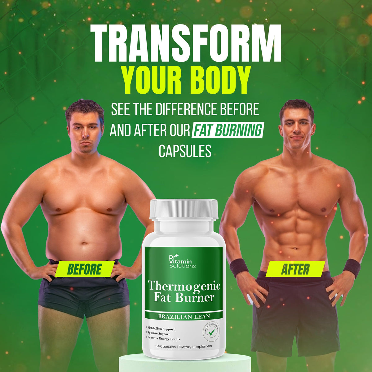 Vue latérale du Brûleur de Graisse Thermogénique DR VITAMIN SOLUTIONS