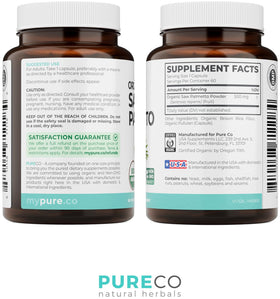 Vue latérale du complément alimentaire Saw Palmetto Bio PURE CO