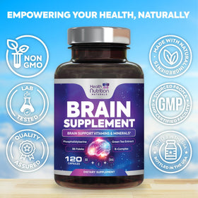 Vue latérale du complément mémoire Health Nutrition Naturals