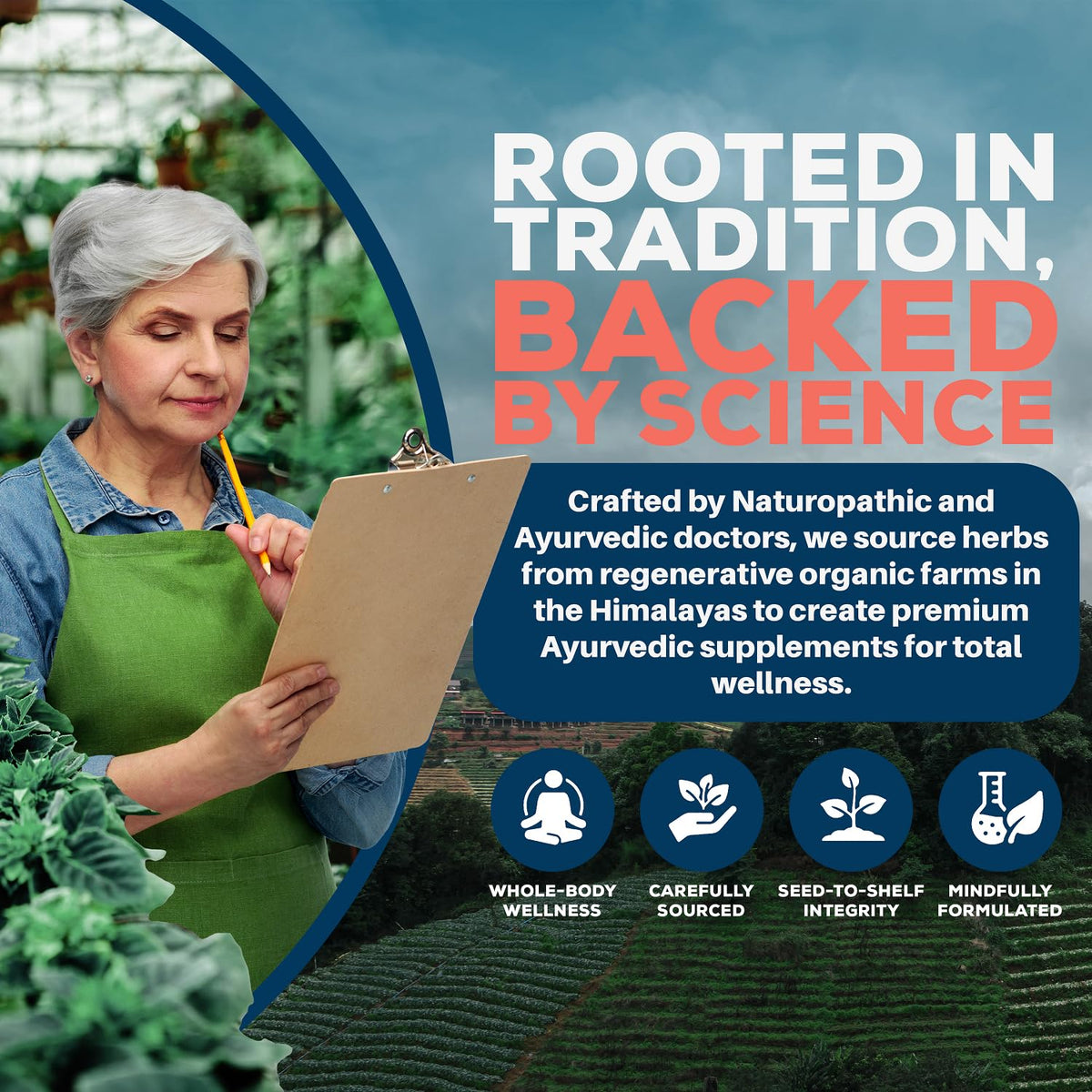 Vue latérale du flacon Ayush Herbs Neem Plus