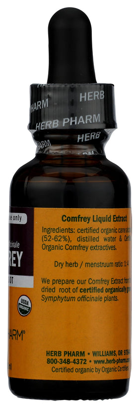 Vue latérale du flacon d'Extrait de Consoude Bio Herb Pharm