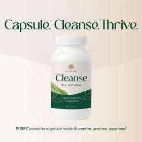 Vue latérale du flacon de capsules PURE Cleanse