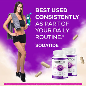 Vue latérale du flacon de capsules Sodatide OVICIA