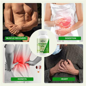 Vue latérale du flacon de Citrate de Potassium Heivy