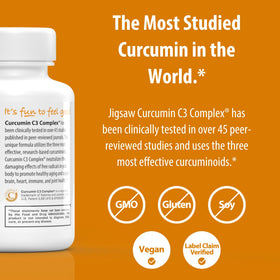 Vue latérale du flacon de Curcumin C3 Complex