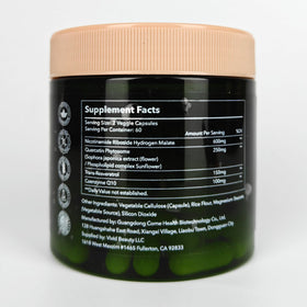 Vue latérale du flacon de ZenUP Complément NAD+ 1100mg