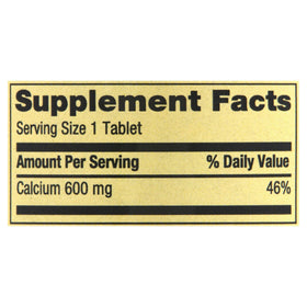 Vue latérale du pack de calcium 600mg