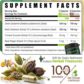 Vue latérale du pot de capsules Herbpy 4-en-1