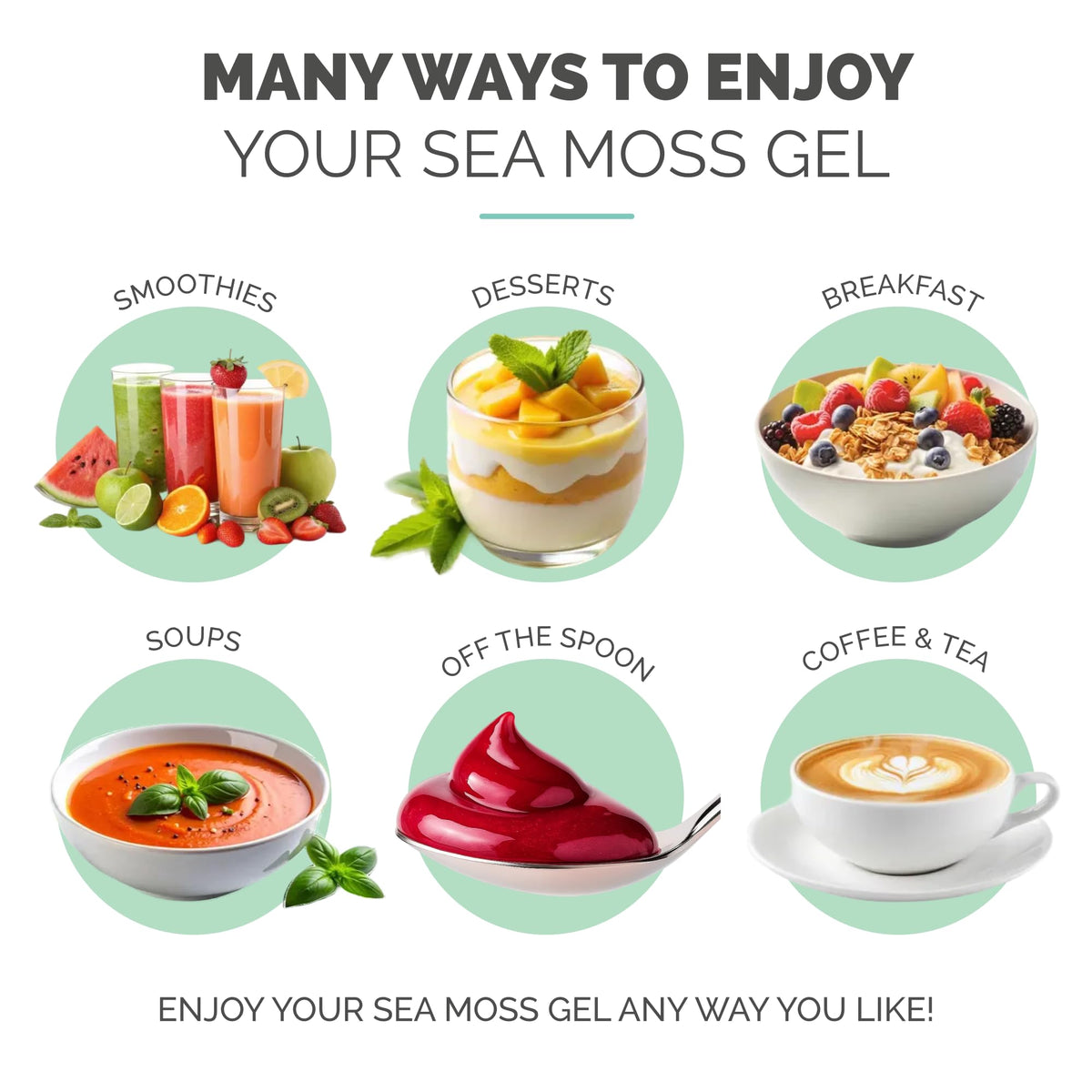 Vue latérale du pot de gel de mousse marine EverSmith Organics
