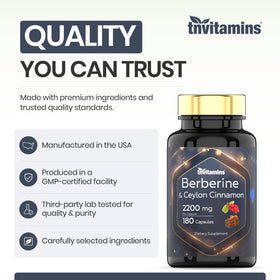 vue rapprochée de capsules tnvitamins Berberine