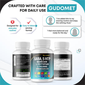 Vue rapprochée de GUDOMET GABA 5-HTP capsules