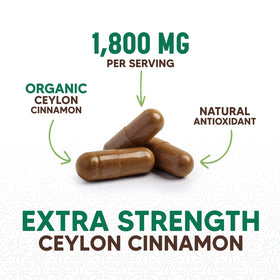 Vue rapprochée de la bouteille de capsules de cannelle de Ceylan