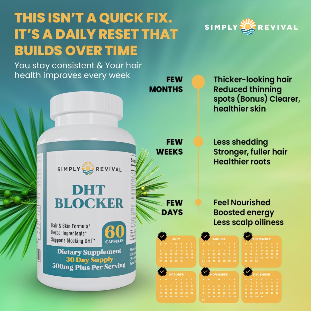 Vue rapprochée de la capsule DHT Blocker Simply Revival