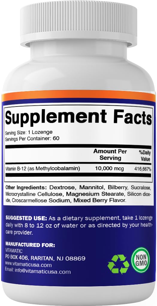 Vue rapprochée de la pastille Vitamatic B12